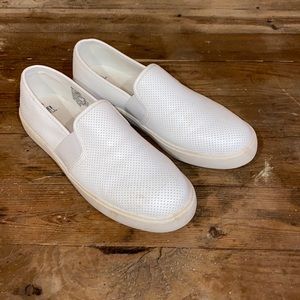 White slip on shoes
